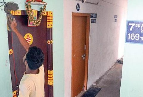 தரமற்றுக் கட்டப்பட்ட வீடுகள்.