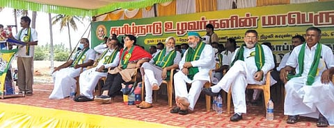 ஓராண்டை எட்டும் டெல்லி விவசாயிகள் போராட்டம் - அக்.2-ல் கன்னியாகுமரி - டெல்லி கோரிக்கை பேரணி தொடக்கம் : திருப்பூர் விவசாயிகள் மாநாட்டில் அகில இந்திய தலைவர்கள் அறிவிப்பு