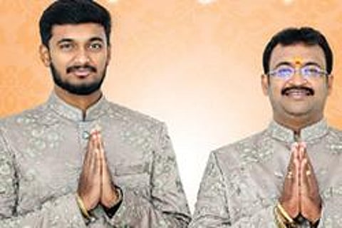  வெங்கடேஸ்வரா சில்க்ஸ் உரிமையாளர்கள் எம்.பி.ரமேஷ், பி.ஆர்.விஷ்ணு.