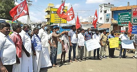 உத்தரபிரதேச கலவரம் கண்டித்து திருப்பூர், பல்லடத்தில் ஆர்ப்பாட்டம் :
