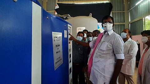 பி.எம்.கேர்ஸ் நிதியிலிருந்து தஞ்சாவூர் மருத்துவக் கல்லூரியில் ஆக்சிஜன் உற்பத்தியகம் திறப்பு.