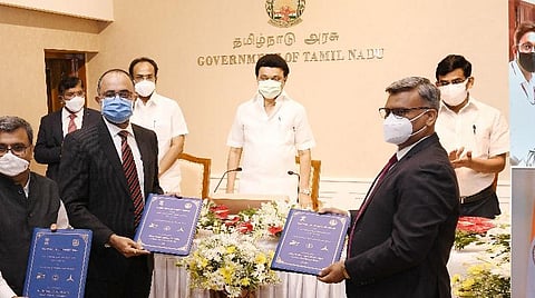 முதல்வர் ஸ்டாலின் முன்னிலையில் புரிந்துணர்வு ஒப்பந்தம் கையெழுத்தானது.