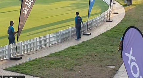 தோனியைப் பார்த்ததும் பாகிஸ்தான் பந்துவீச்சாளர் உற்சாகம்