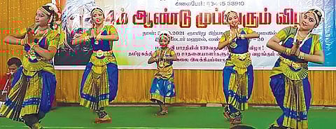 மதுரையில் பாரதி கலை இலக்கிய மன்ற விழாவில் பரதநாட்டிய நிகழ்ச்சி நடந்தது.