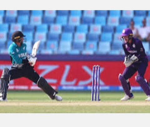 நியூஸிலாந்துக்கு எதிரான ஆட்டத்தில் ஸ்காட்லாந்து விக்கெட் கீப்பர் மேத்யூ | படம் உதவி: ட்விட்டர்.