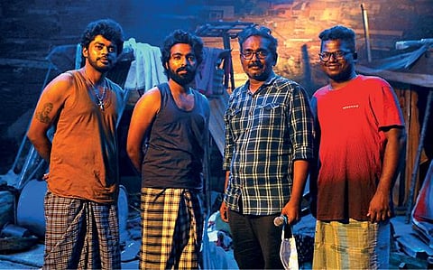 'நகரோடி’ பாடல் படப்பிடிப்பில் சாண்டி மாஸ்டர், ஜி.வி.பி., வசந்தபாலன், அறிவு