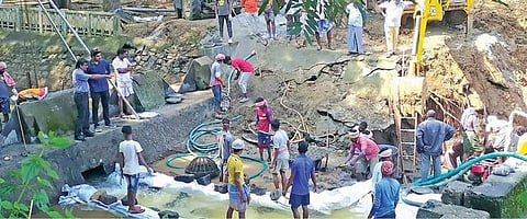 குழாய் இணைக்கும் பணியால் மேலும் 2 நாட்களுக்கு - உடுமலை, குடிமங்கலம், மடத்துக்குளம் பகுதிகளில் குடிநீர் விநியோகம் நிறுத்தம் :