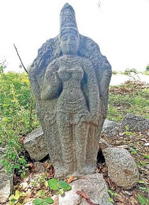விஷ்ணு துர்கை சிற்பம்.