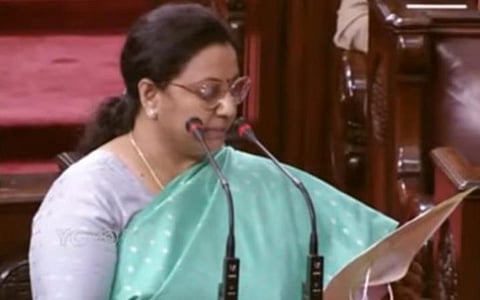 'காலனி ஆதிக்கத்துக்கு அழைத்துச் செல்ல விரும்புகிறதா மத்திய அரசு?' - மாநிலங்களவையில் கனிமொழி சோமுவின் முதல் பேச்சு