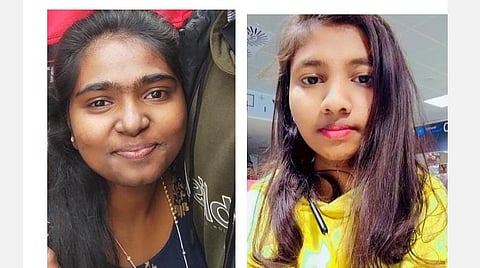 சோனியா (இடது). காயத்ரி (வலது) .