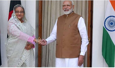 ஷேக் ஹசீனா மற்றும் பிரதமர் மோடி: கோப்புப் படம்