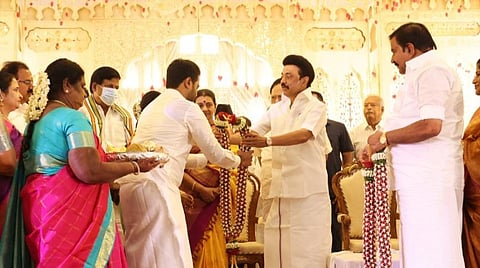 சென்னையில் தமிழக முதல்வர் மு.க.ஸ்டாலின் தலைமையில் நடந்த அமைச்சர் கே.என்.நேரு இல்ல திருமண விழா