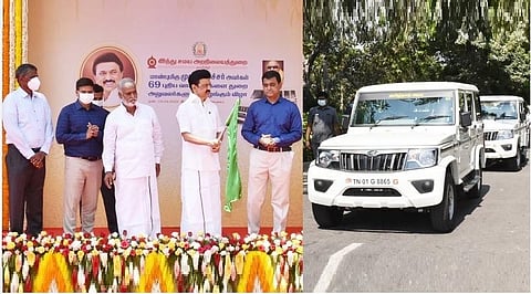 இந்து சமய அறநிலையத்துறை அலுவலர்களுக்கு ரூ 5.08 கோடி செலவில் புதிய வாகனங்கள்: முதல்வர் வழங்கினார்