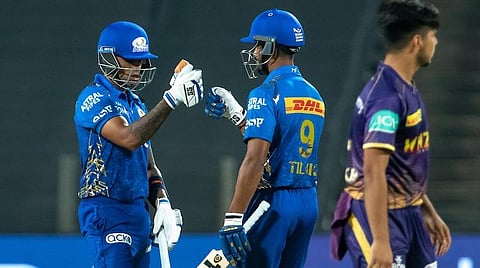 IPL 2022 | பொல்லார்டின் கடைசி நேர அதிரடி, சூர்யகுமார் ரிட்டன்ஸ் - கொல்கத்தா அணிக்கு 162 இலக்கு