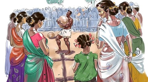 ஓவியம்: எஸ்.இளஞ்செழியன்