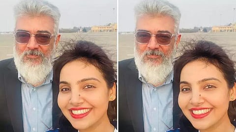 'ஏகே 61'-க்காக ஹைதராபாத் சென்ற அஜித் - வைரலாகும் ஏர் ஹோஸ்டஸ் செல்ஃபி