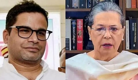 பிரசாந்த் கிஷோர் மற்றும் சோனியா காந்தி: கோப்புப் படம்