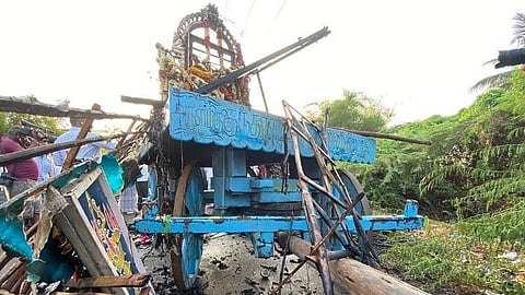 தஞ்சாவூர் அருகே தேர் திருவிழாவில் மின்சாரம் பாய்ந்து விபத்து: 11 பேர் பலி; 10-க்கும் மேற்பட்டோர் காயம்