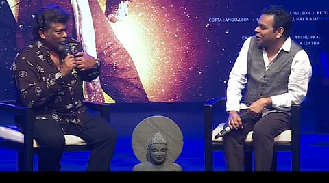 ’இரவின் நிழல்’ படத்தின் பாடல் வெளியீட்டு விழா: மைக்கை தூக்கி எறிந்த பார்த்திபன்