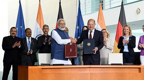 ஜெர்மனி பிரதமர் ஓலஃப் ஷோல்ஸ் உடன் பிரதமர் மோடி சந்திப்பு