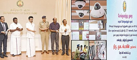 பெண்கள் மற்றும் குழந்தைகள் பாதுகாப்புக்காக ‘நிர்பயா’ திட்டத்தின் கீழ் சென்னை மாநகரப் போக்குவரத்துக் கழகம் சார்பில் சிசிடிவி கேமரா, அவசர அழைப்பு பொத்தான் பொருத்தப்பட்ட 500 பேருந்துகளின் சேவையை முதல்வர் மு.க.ஸ்டாலின் நேற்று தலைமைச் செயலகத்தில் தொடங்கி வைத்தார். உடன் அமைச்சர் எஸ்.எஸ்.சிவசங்கர், துறை செயலாளர் கே.கோபால், காவல் ஆணையர் சங்கர் ஜிவால்.