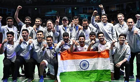 தாமஸ் கோப்பை பேட்மிண்டன்: வரலாற்று சாதனையை படைத்த இந்திய அணி