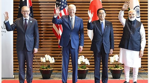 ஆஸ்திரேலிய பிரதமர் அந்தோனி அல்பானிஸ், அமெரிக்க அதிபர் ஜோ பைடன், ஜப்பான் பிரதமர் ஃபூமியோ கிஷிடா, இந்திய பிரதமர் நரேந்திர மோடி