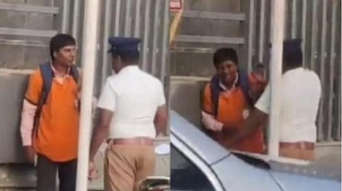 கோவை | காவலரால் தாக்கப்பட்ட விவகாரம்: உணவு விநியோக நிறுவன ஊழியரிடம் டிஜிபி நலம் விசாரிப்பு