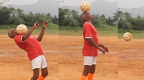 ‘வயது என்பது வெறும் நம்பர் கேம்’ - கால்பந்து விளையாட்டில் கலக்கும் 64 வயது கேரள லாரி ஓட்டுநர்!