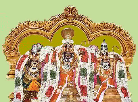 லட்சுமணருடன் சந்தானராமர், சீதா பிராட்டியார்.