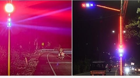 திருச்சியில் விபத்தில்லா பயணத்துக்கு வாகன ஓட்டிகளை எச்சரிப்பதற்காக 22 இடங்களில் ஃப்ளிங்கர், ஃப்ளாஷர் விளக்குகள்