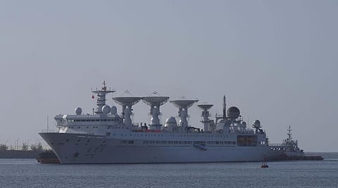 இலங்கைக்கு தெற்கே இந்திய பெருங்கடல் பகுதியில் சுற்றிவரும் சீன ஏவுகணை கண்காணிப்பு கப்பல்