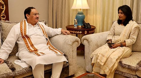 ஜே.பி. நட்டாவை சந்தித்தார் மிதாலி ராஜ் - நடிகர்கள், விளையாட்டு வீரர்களுக்கு வலைவீசும் பாஜக