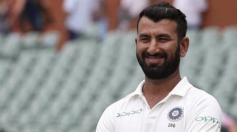 இந்திய டெஸ்ட் கிரிக்கெட் அணியின் வீரர் புஜாரா.