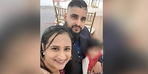 கடத்தி கொலை செய்யப்பட்ட ஜஸ்தீப் சிங், அவரது மனைவி ஜஸ்லீன் கவுர். குழந்தை ஆரூஹி.