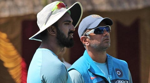 கே.எல்.ராகுல் மற்றும் ராகுல் திராவிட் | கோப்புப்படம்