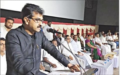 ஈரோட்டில் நடந்த ‘மாமனிதன் வைகோ’ என்ற ஆவணப்படம் திரையிடும் நிகழ்ச்சியில், மதிமுக தலைமைக்கழக செயலாளர் துரை வைகோ பேசினார்