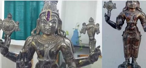 கர்நாடக கோயிலில் திருடப்பட்ட பழமையான திருமால் சிலை மீட்பு: திரைப்பட பாணியில் பிடித்த தமிழக சிலை கடத்தல் தடுப்பு போலீஸார்
