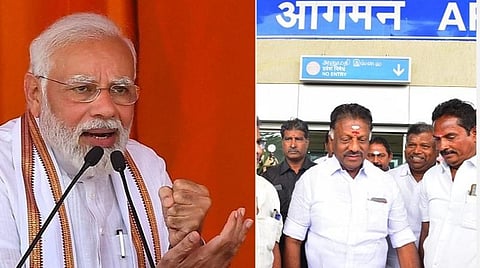 பிரதமர் மோடியை வரவேற்க மதுரை விமான நிலையத்தில் ஓபிஎஸ், இபிஎஸ் காத்திருப்பு