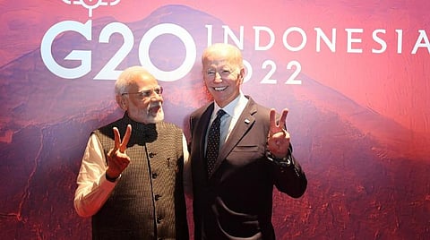 அமெரிக்க அதிபர் ஜோ பைடன் மற்றும் பிரதமர் மோடி