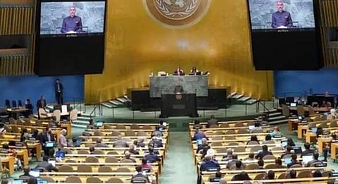 உக்ரைன் விவகாரத்தில் ரஷ்யாவுக்கு எதிராக தீர்மானம் - ஐ.நா. வாக்கெடுப்பில் இந்தியா பங்கேற்கவில்லை