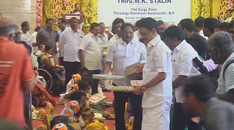 மாற்றுத்திறனாளி ஜோடிகளுக்கான திருமணத்தில் பங்கேற்ற முதல்வர் மு.க.ஸ்டாலின்