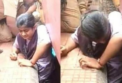 மாணவி சசிகலாவை மீட்டபோது...