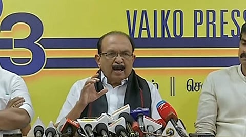 சென்னையில் செய்தியாளர்களைச் சந்தித்த வைகோ