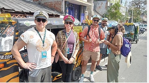 சென்னை முதல் திருவனந்தபுரம் வரை 10 நாட்களில் 1000 கி.மீ - ஆட்டோவில் செல்லும் வெளிநாட்டு சுற்றுலா பயணிகள்