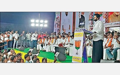 தருமபுரியில் பாஜக சார்பில் நடந்த பொதுக்கூட்டத்தில் மாநில தலைவர் அண்ணாமலை பேசினார்.