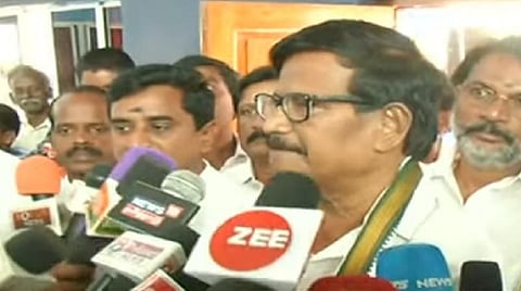 செய்தியாளர்களை சந்தித்த கே.எஸ்.அழகிரி