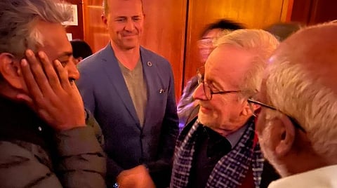 “கடவுளைச் சந்தித்தேன்”- ஸ்டீபன் ஸ்பீல்பெர்க்கை சந்தித்த ராஜமவுலி பூரிப்பு