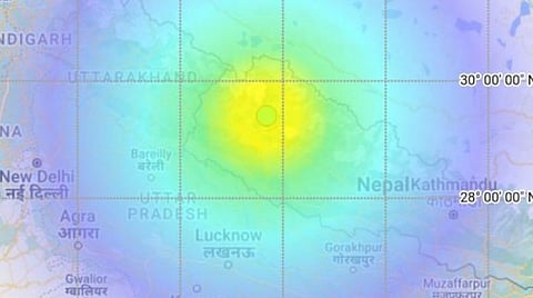 நிலநடுக்கம் தொடர்பாக வெளியான படம்