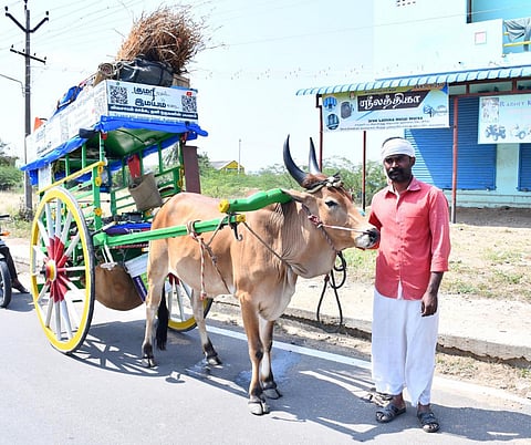 குமரி முதல் இமயம் வரை தனி ஒருவனின் மாட்டுவண்டிப் பயணம் - விவசாயத்தைக் காக்க வலியுறுத்தல்
